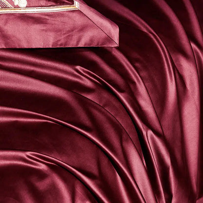 Baroque Noire & Rouge Duvet Cover Set (Long-staple Sateen Cotton)