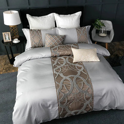 Imperial Echo Duvet Cover Set (Long-staple Sateen Cotton)