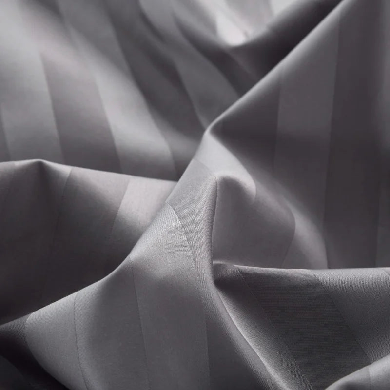 Savoy Characoal Duvet Cover Set (Long-staple Sateen Cotton)