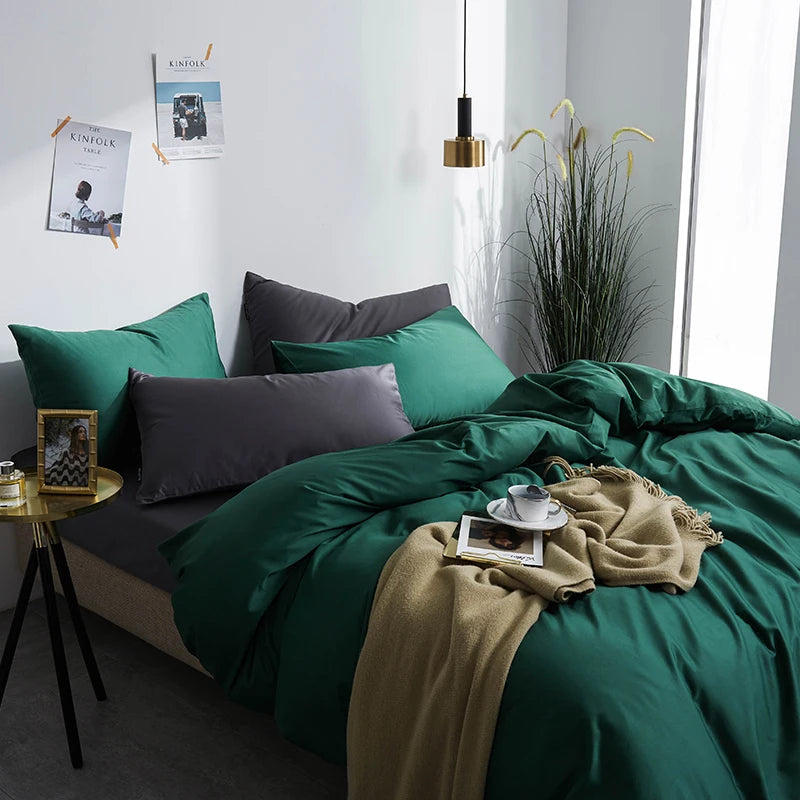 The Alexandria Duvet Set (Long-staple Sateen Cotton)
