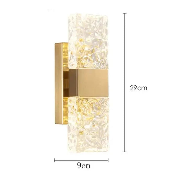 Antheia Crystal & Brass Twin-Light Sconce
