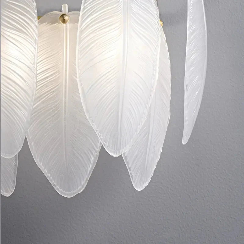 Feather Glass Wall Sconce