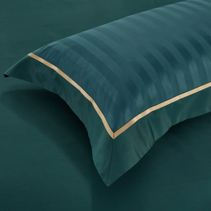 Savoy Emerald Green Duvet Cover Set (Long-staple Sateen Cotton)