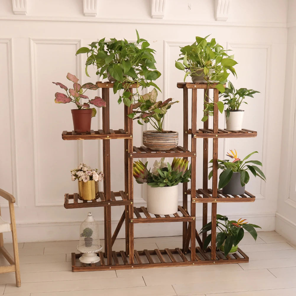EdenRise Wooden Plant Shelf US - KaveCore