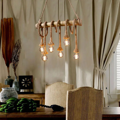 Lighthouse Loop – Handwoven Rope Chandelier