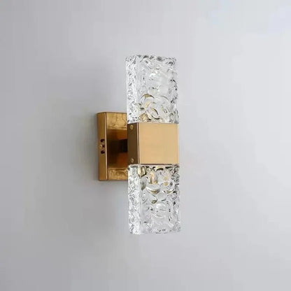 Antheia Crystal & Brass Twin-Light Sconce