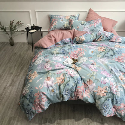 Soft Petal Symphony Duvet Cover Set (Long-staple Sateen Cotton)