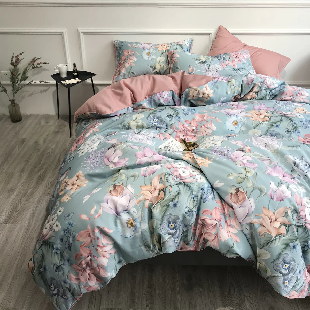 Soft Petal Symphony Duvet Cover Set (Long-staple Sateen Cotton)