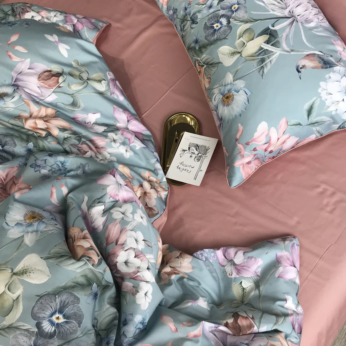 Soft Petal Symphony Duvet Cover Set (Long-staple Sateen Cotton)
