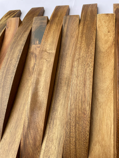 SerenCurve Wood Mosaic Wall Panel