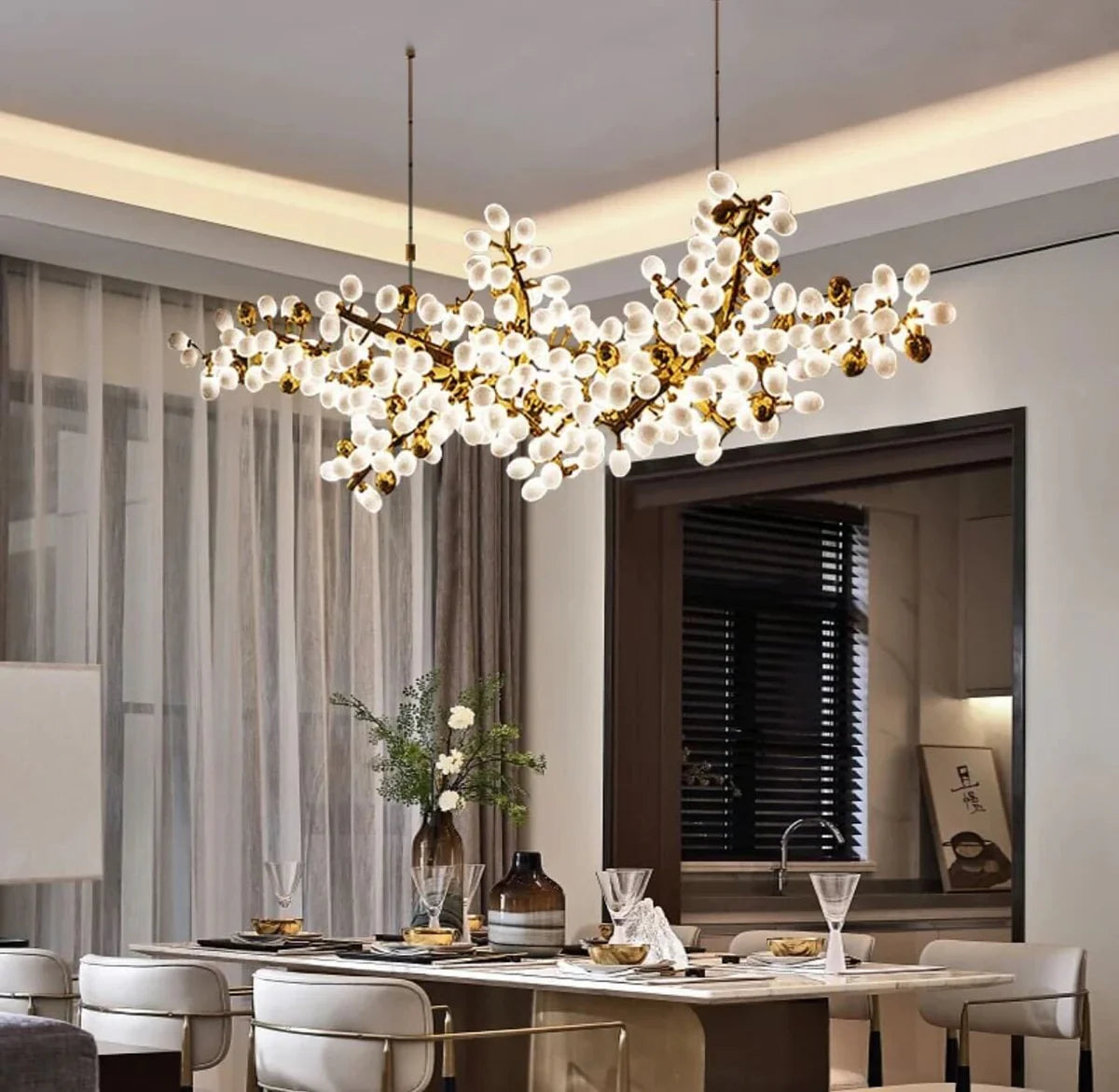 Golden Bloom Chandelier