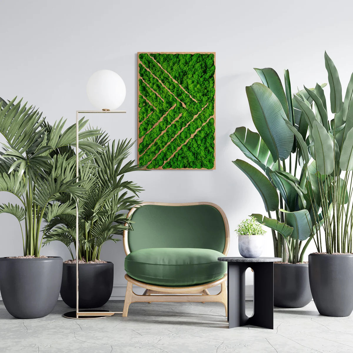 GreenPulse Natural Moss Art