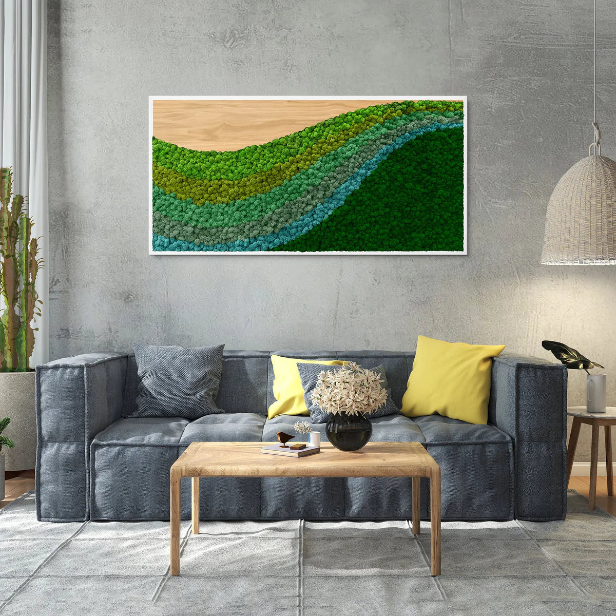 The Rolling Green Natural Moss Art