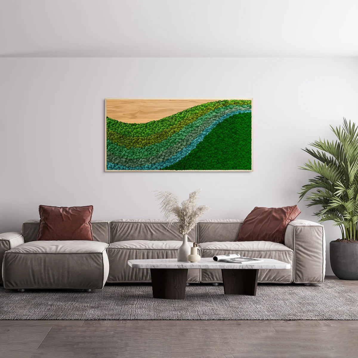 The Rolling Green Natural Moss Art