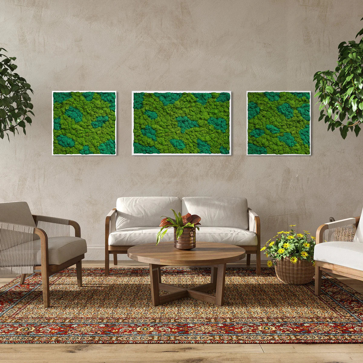 TrioBloom Natural Moss Art