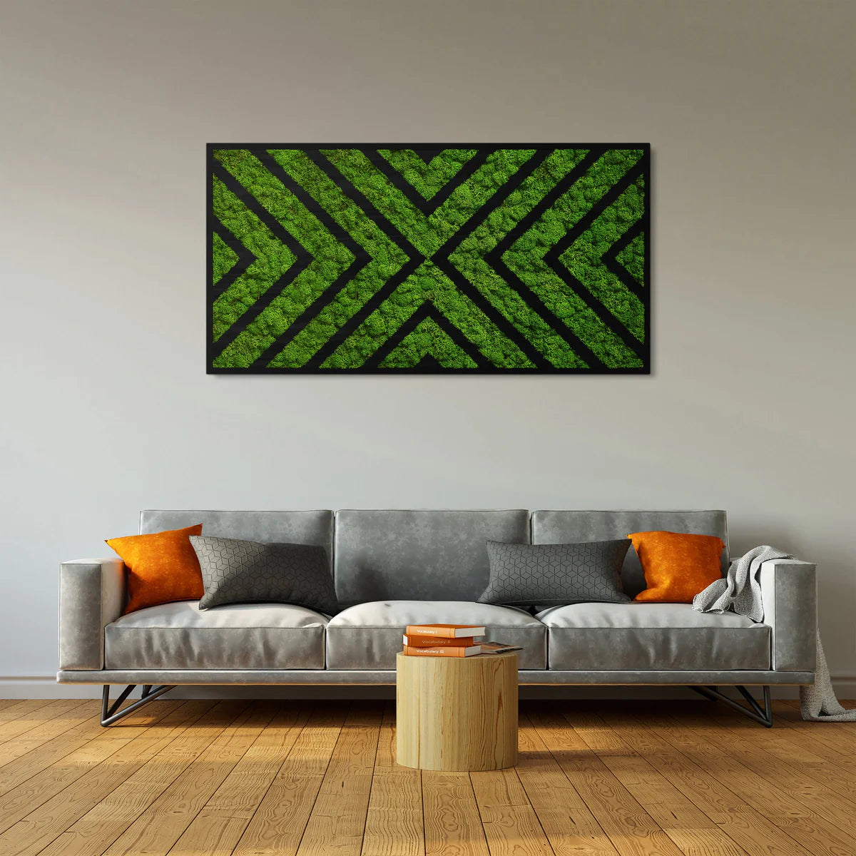 Greenpoint Geometry Natural Moss Art