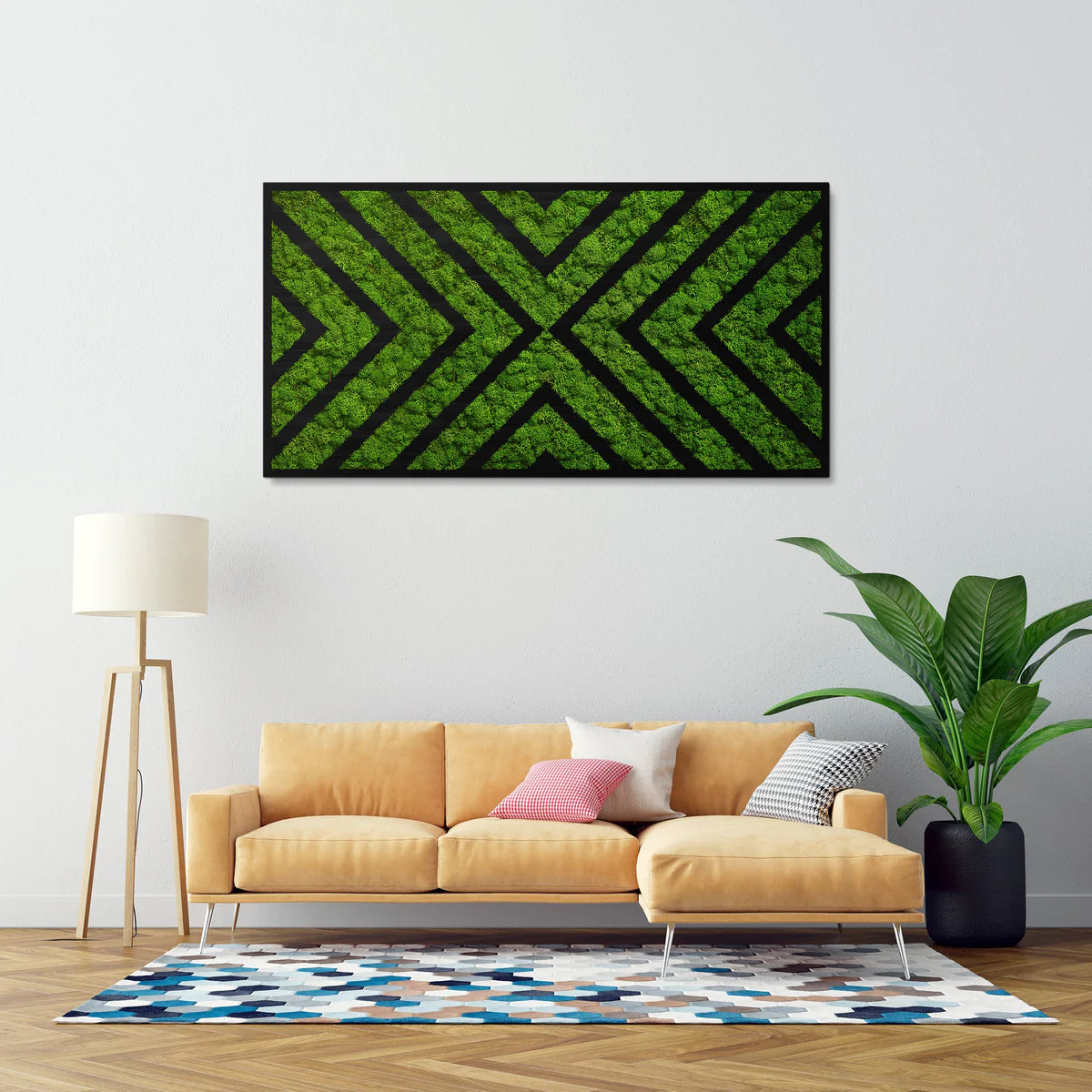 Greenpoint Geometry Natural Moss Art