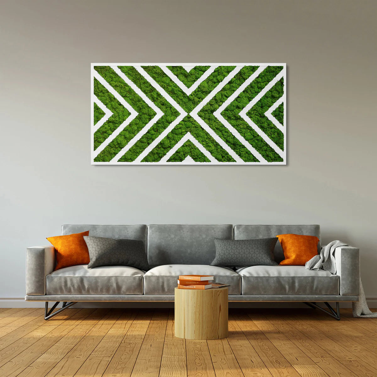 Greenpoint Geometry Natural Moss Art