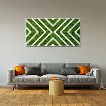 Greenpoint Geometry Natural Moss Art