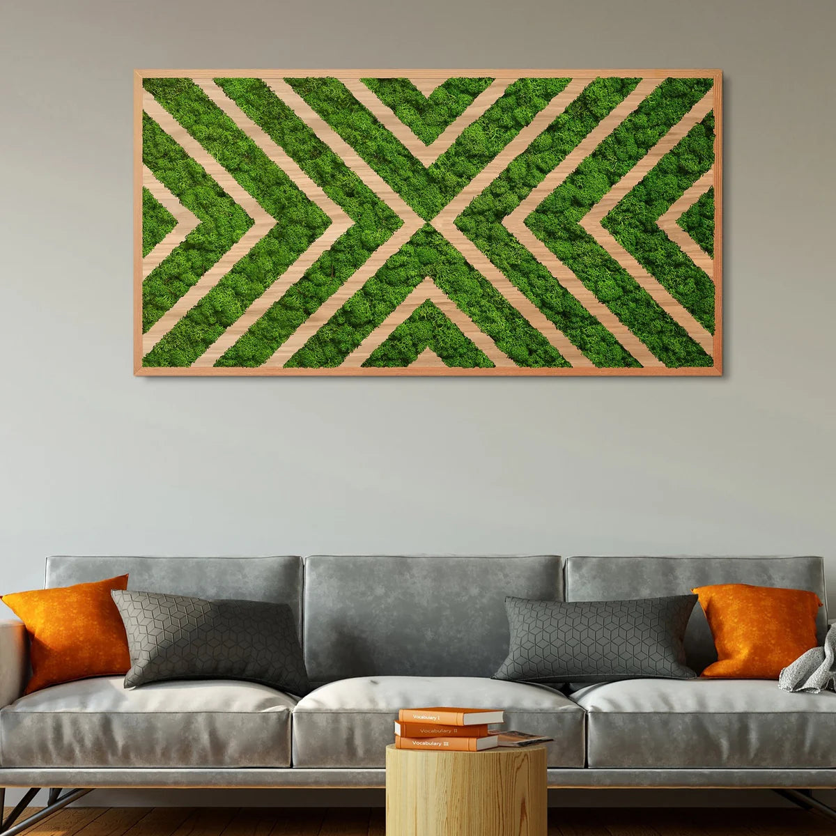 Greenpoint Geometry Natural Moss Art