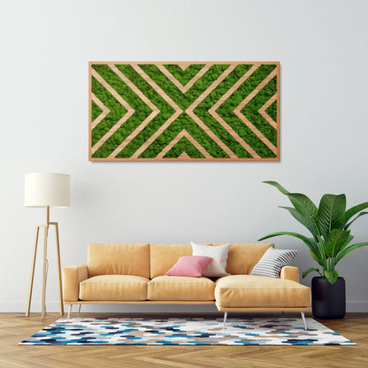 Greenpoint Geometry Natural Moss Art