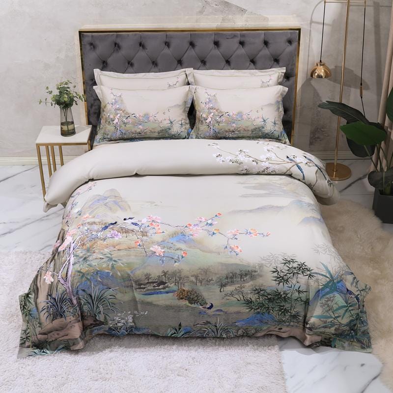 Winds of Kyoto Duvet Cover Set (Long-staple Sateen Cotton)