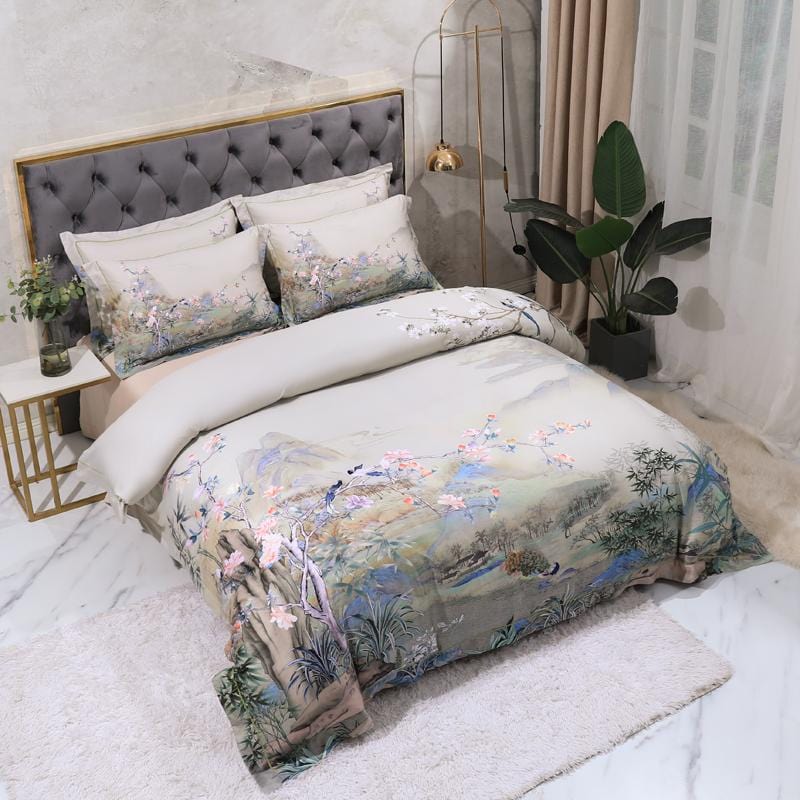 Winds of Kyoto Duvet Cover Set (Long-staple Sateen Cotton)