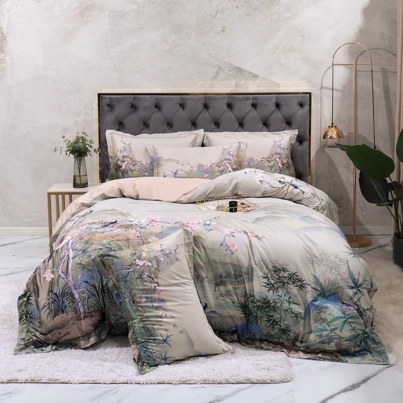 Winds of Kyoto Duvet Cover Set (Long-staple Sateen Cotton)