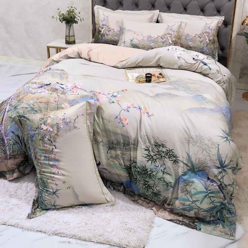 Winds of Kyoto Duvet Cover Set (Long-staple Sateen Cotton)