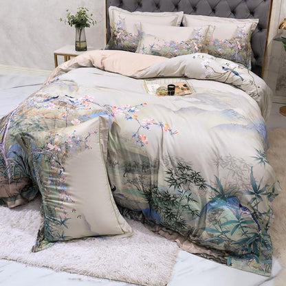 Winds of Kyoto Duvet Cover Set (Long-staple Sateen Cotton)