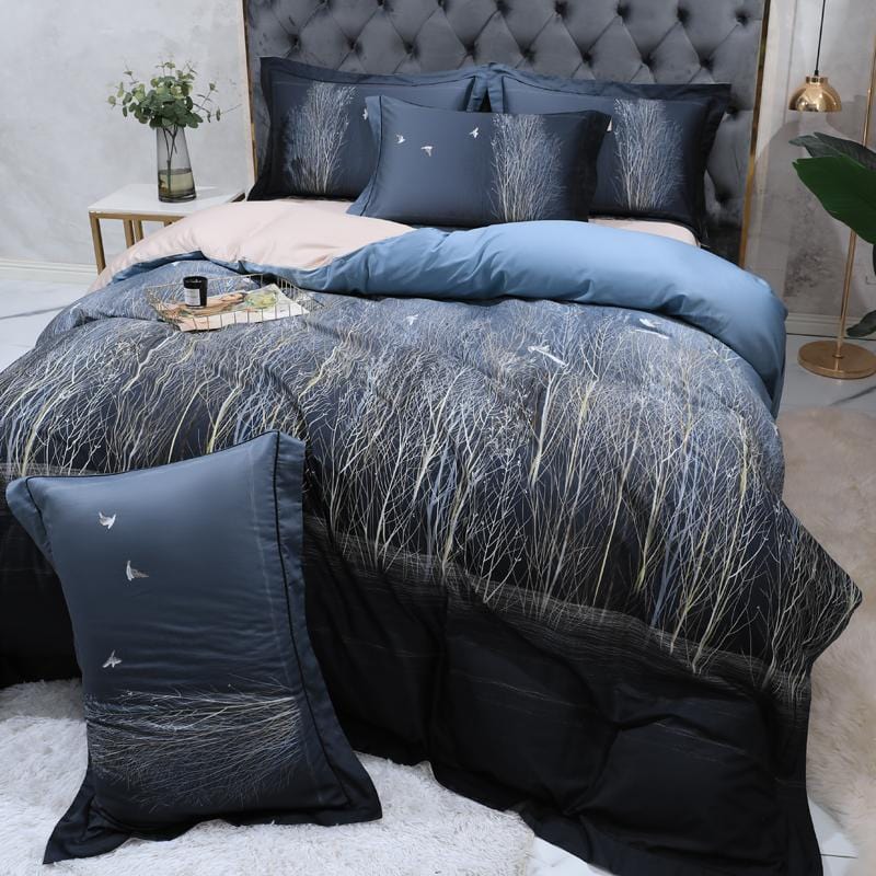 Frosted Meadow Dreamscape Duvet Cover Set (Long-staple Sateen Cotton)