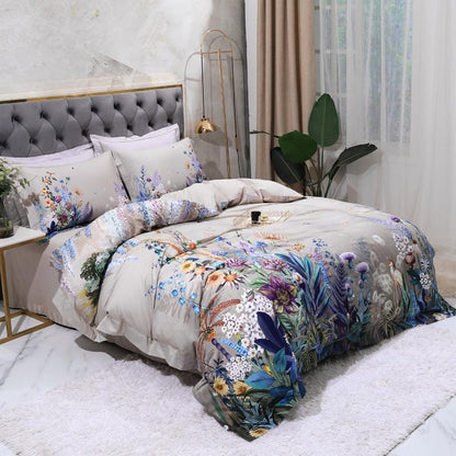 Eden Bloom Duvet Cover Set (Long-staple Sateen Egyptian Cotton) - KaveCore