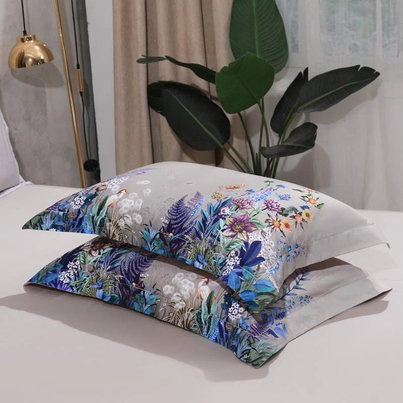 Eden Bloom Duvet Cover Set (Long-staple Sateen Egyptian Cotton) - KaveCore