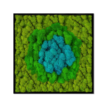 Blue Oasis Natural Moss Art
