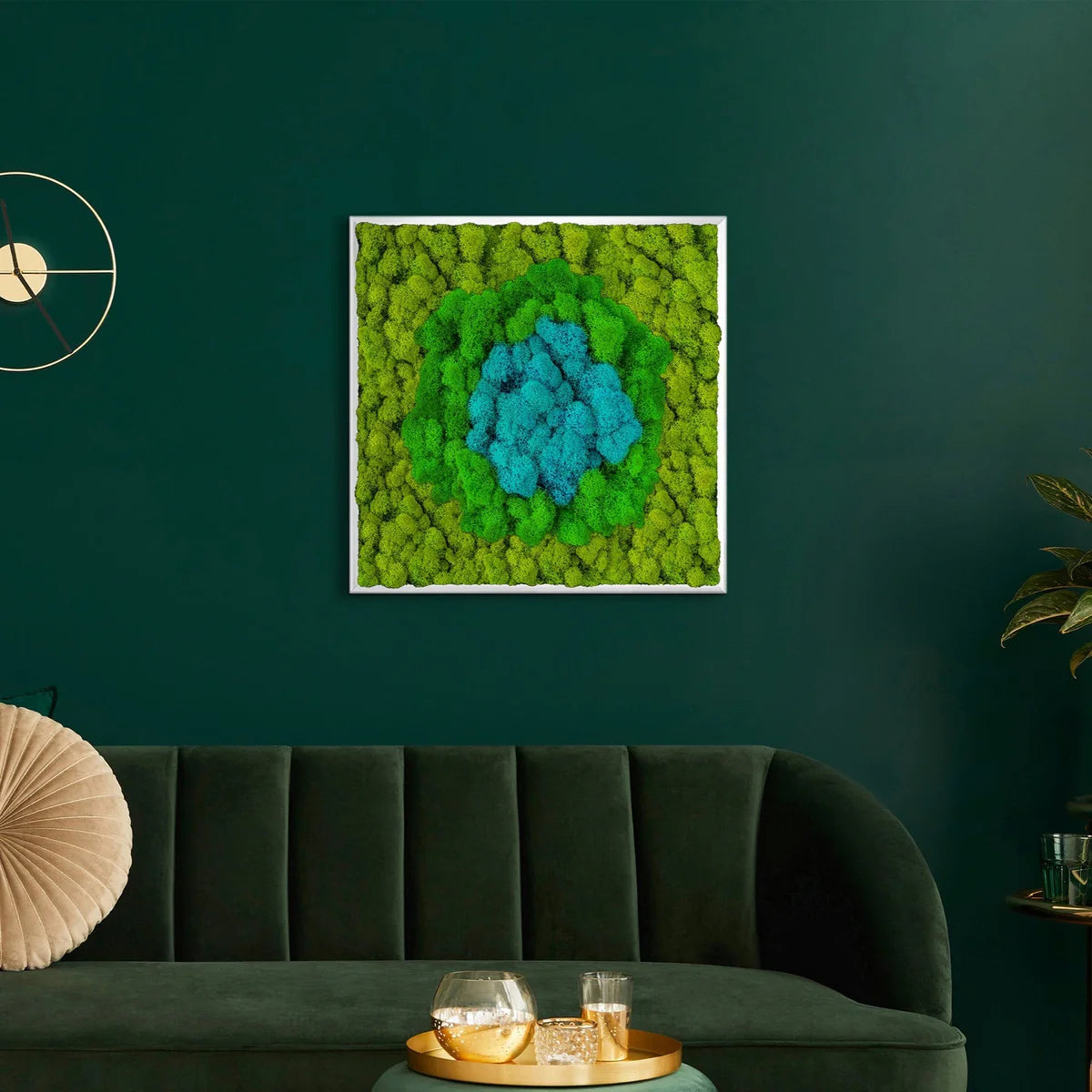 Blue Oasis Natural Moss Art