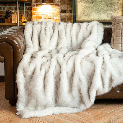 Nordic Frost Dreams Faux-Fur Blanket Throw