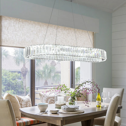 Oval Crystal LED Chandelier - KaveCore