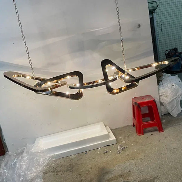 Kinetic Loop Chandelier