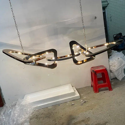 Kinetic Loop Chandelier