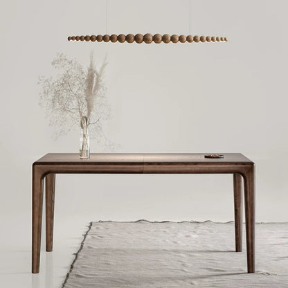 Wooden Orb Wave Chandelier