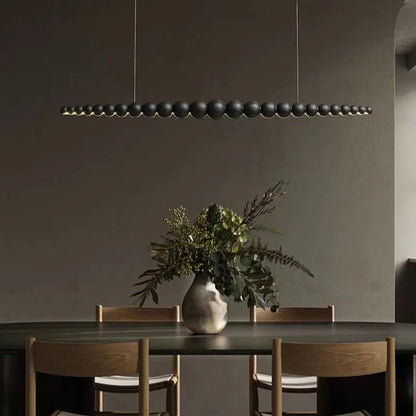 Wooden Orb Wave Chandelier