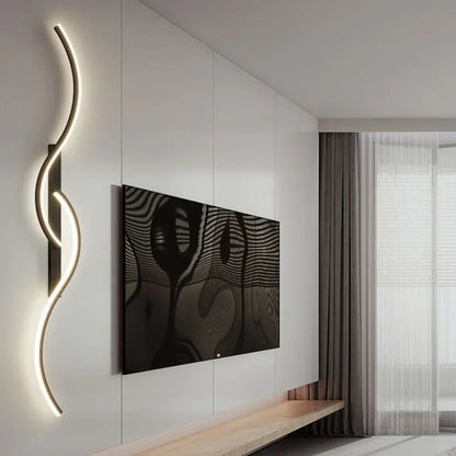 Modern Wave LED Wall Light