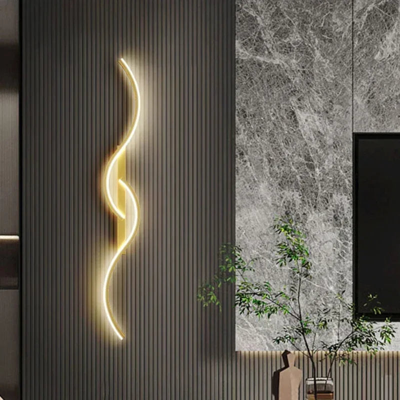Modern Wave LED Wall Light