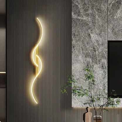 Modern Wave LED Wall Light
