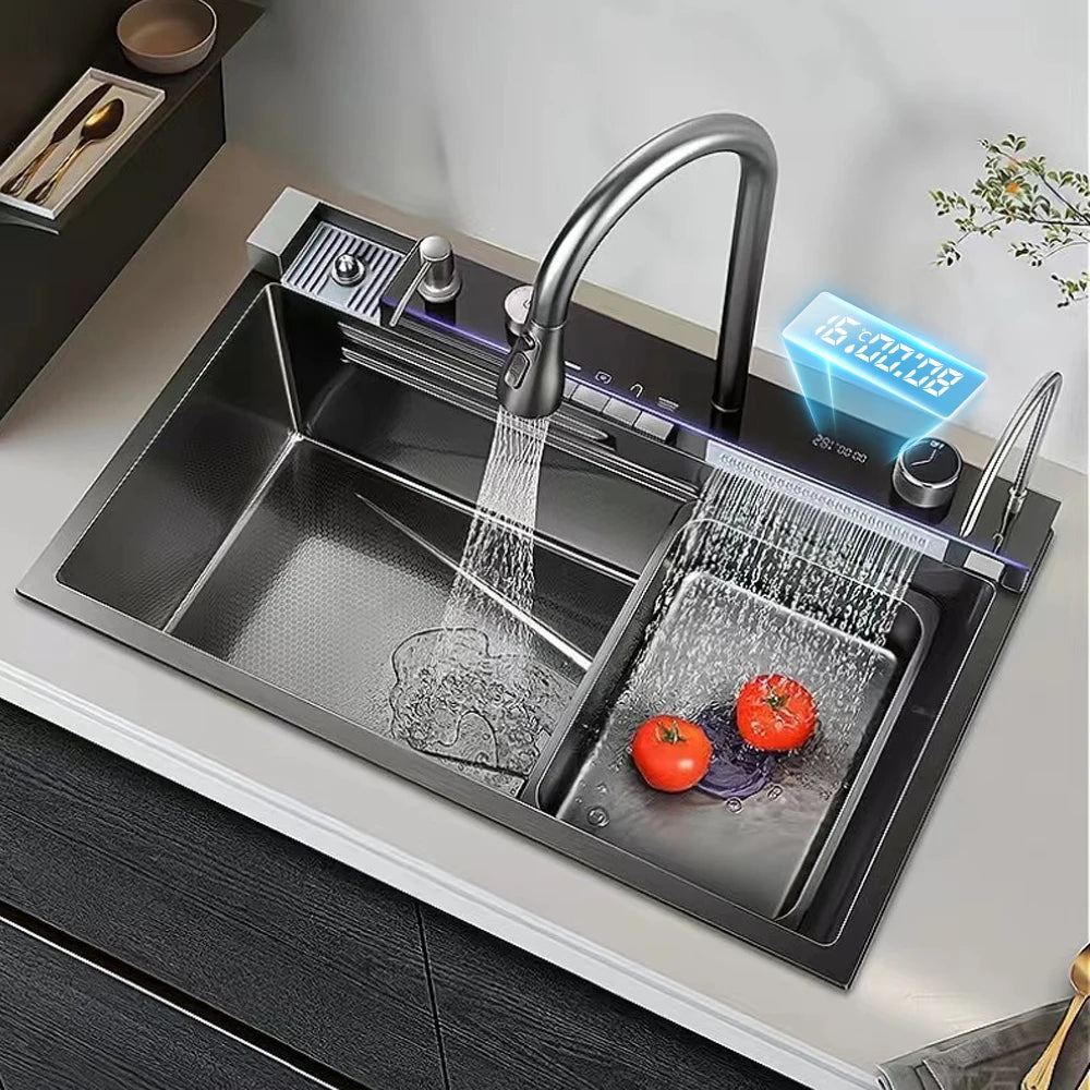 PureFlow Luxe Kitchen Sink & Digital Faucet | US - KaveCore