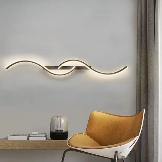 Modern Wave LED Wall Light