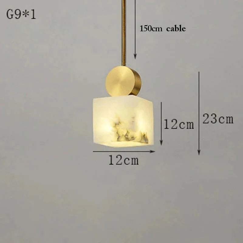 Luxe Marble Glow Pendant