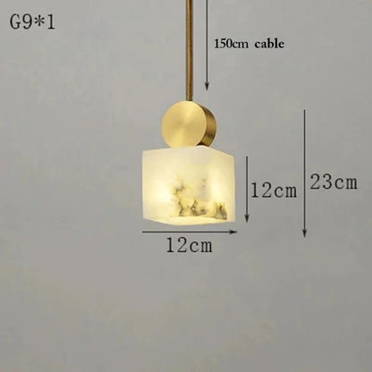 Luxe Marble Glow Pendant