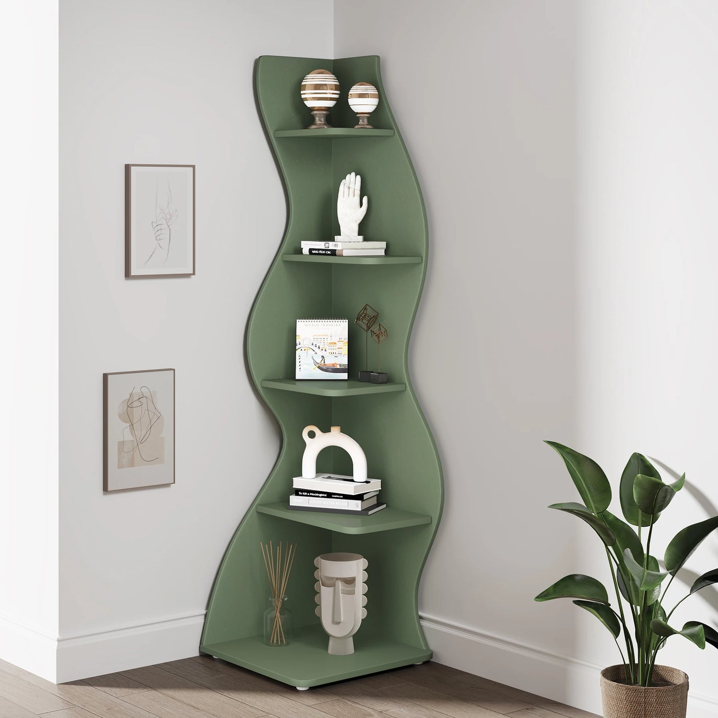 Waveline Corner Shelf US - KaveCore