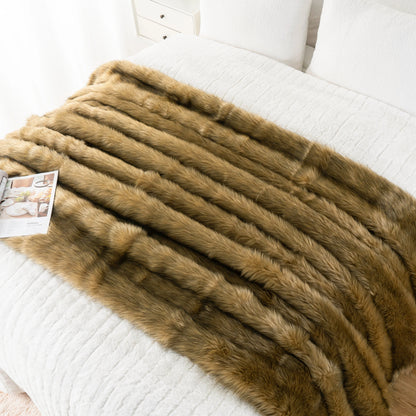 Nordic Frost Dreams Faux-Fur Blanket Throw